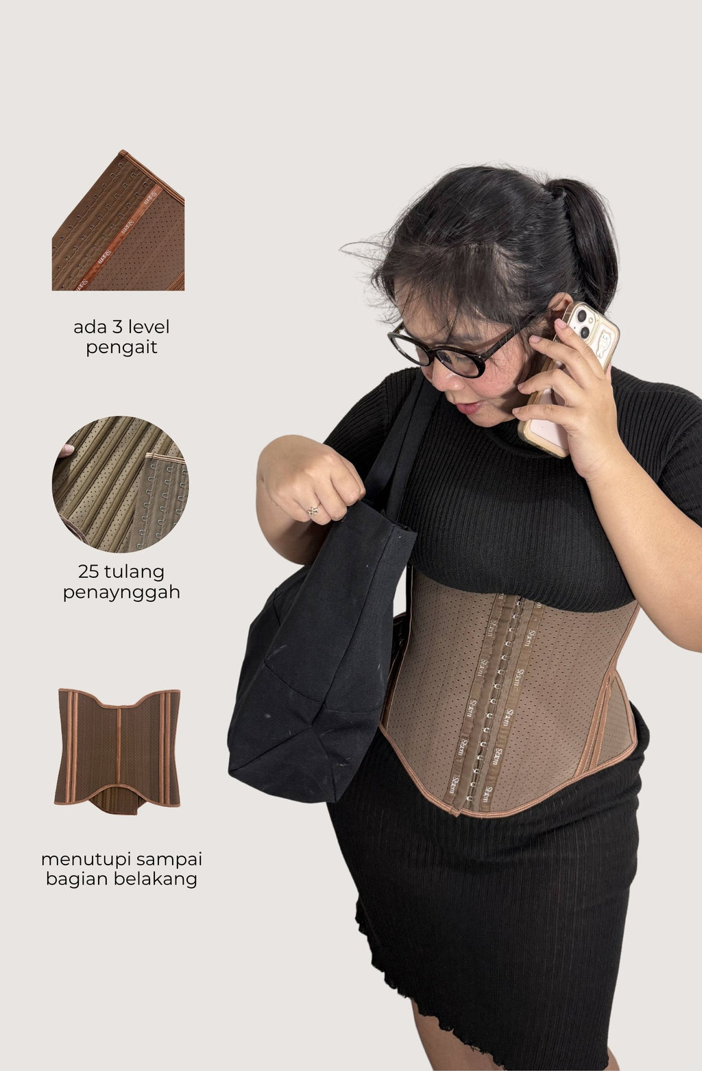Korset Luna - Torso 25 & 30 cm - 25 Tulang