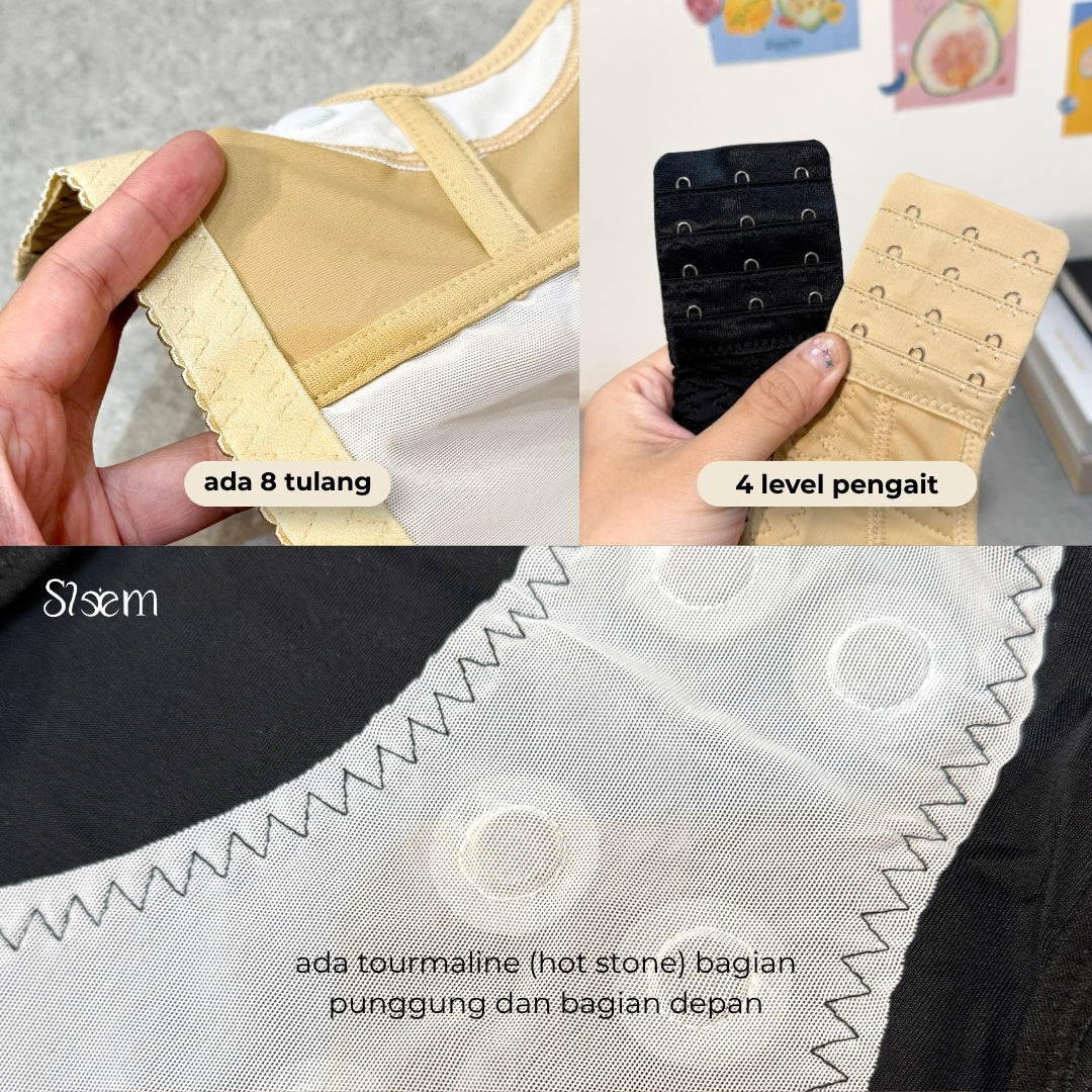 [SLEEM] Korset Lengan Panjang | Pengecil Lengan Gelambir Manset Posture Support