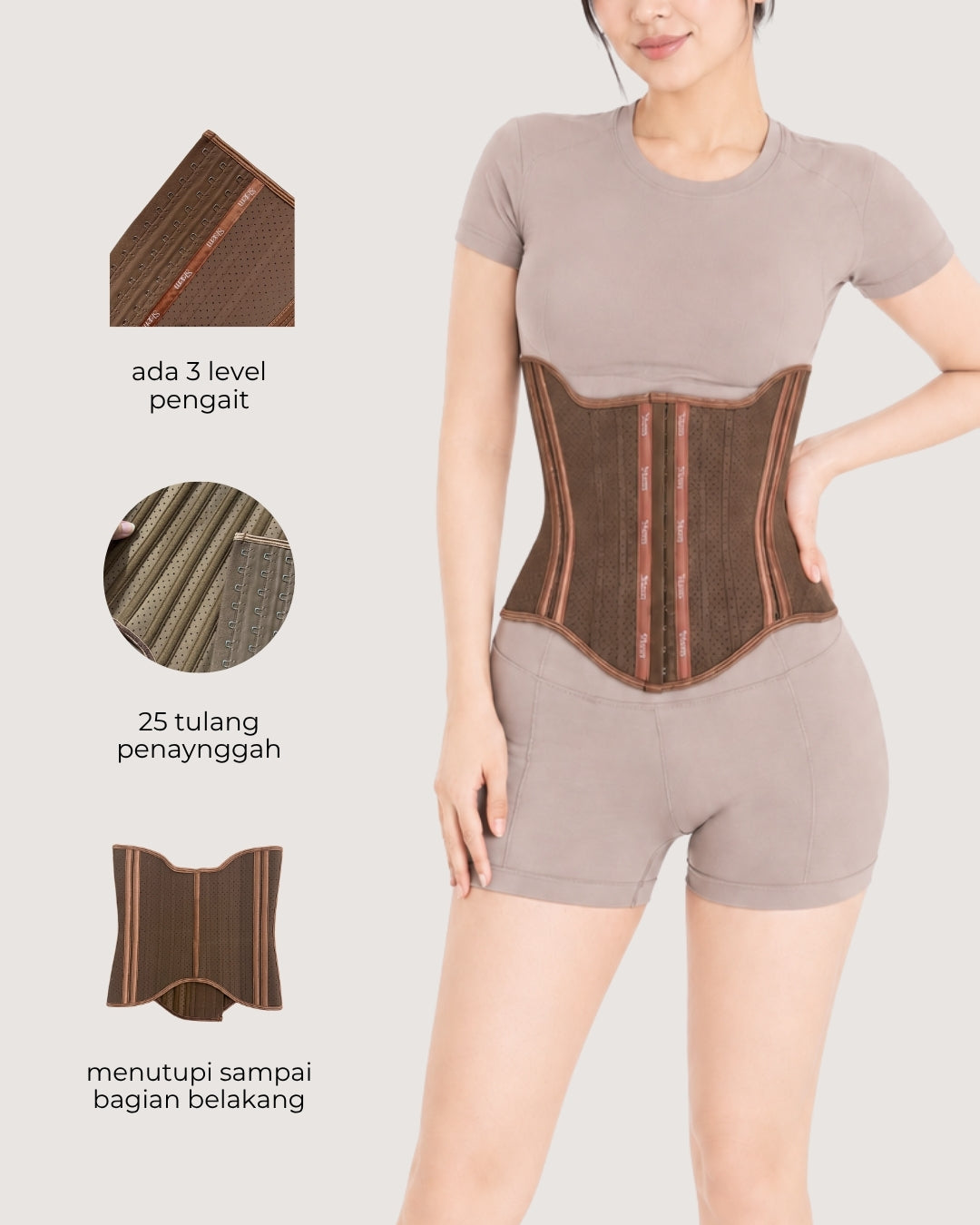 Korset Luna - Torso 25 & 30 cm - 25 Tulang