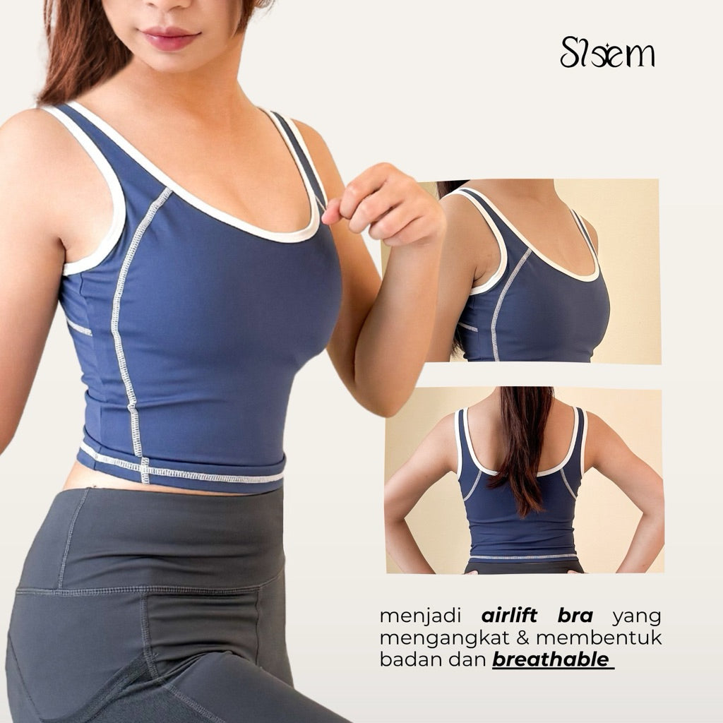 SPORT SEAMLESS PUSH UP BRA AIRLIFT GYM OLAHRAGA WANITA | SUPPORT NYAMAN + PUSH EFFECTA