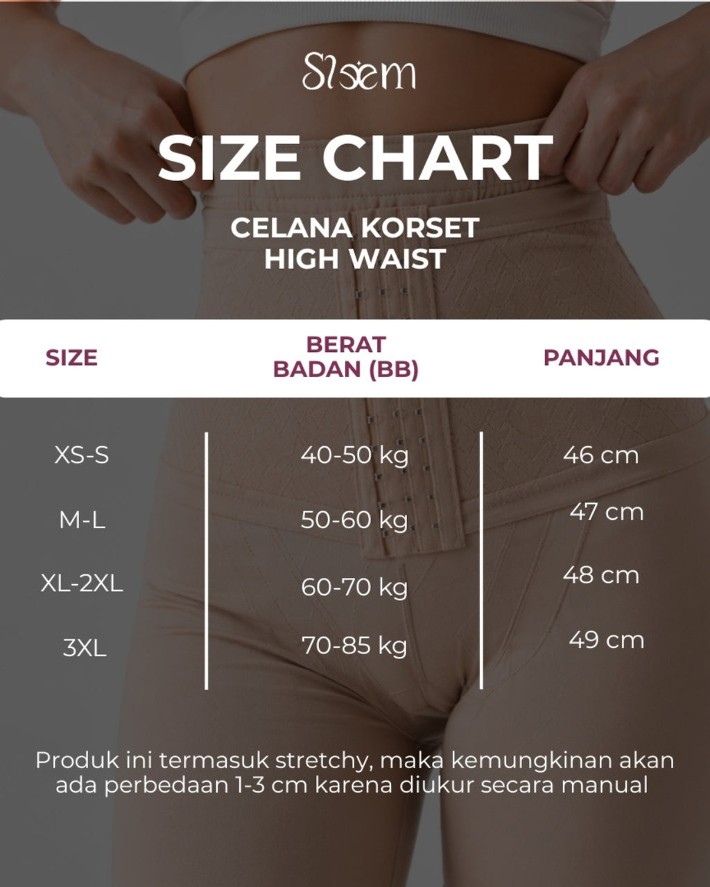 Celana Korset Pengait - 4 Tulang