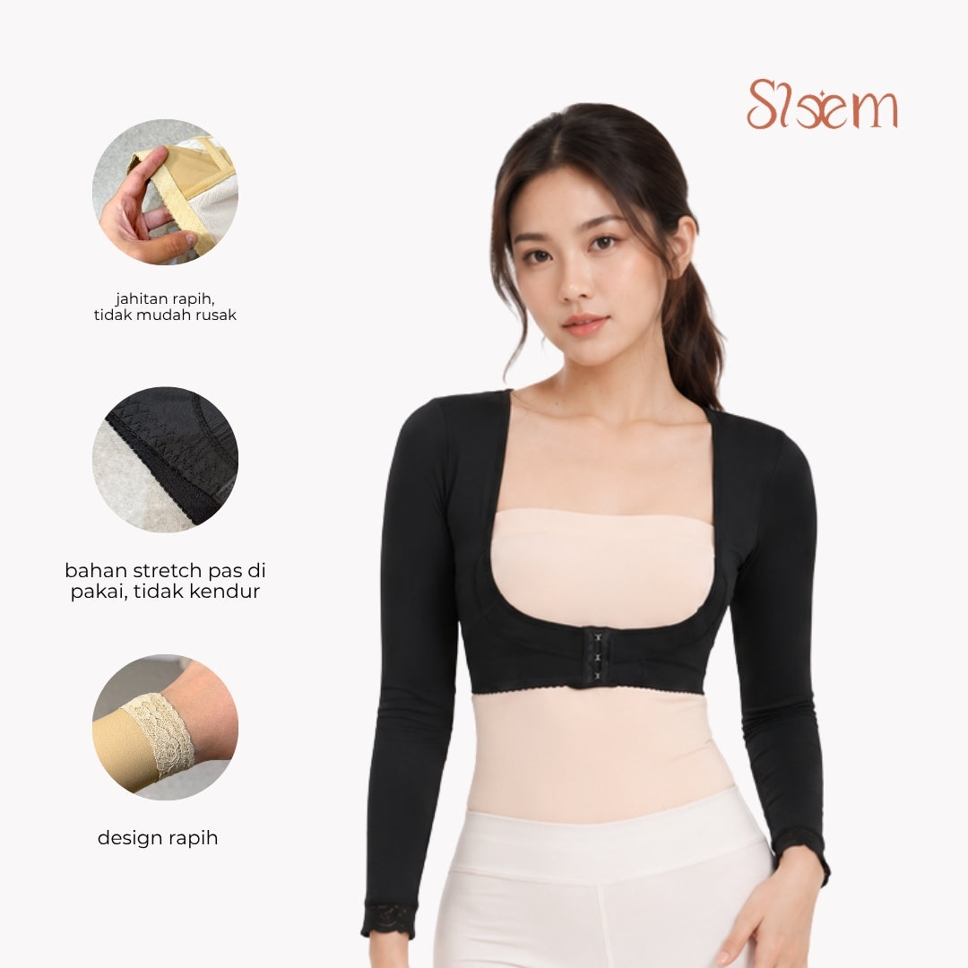 [SLEEM] Korset Lengan Panjang | Pengecil Lengan Gelambir Manset Posture Support